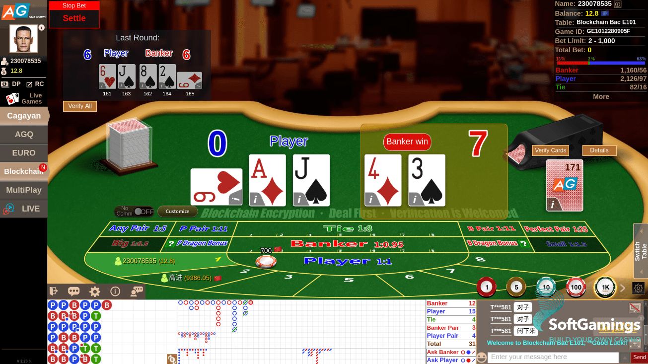 Blockchain Baccarat E101