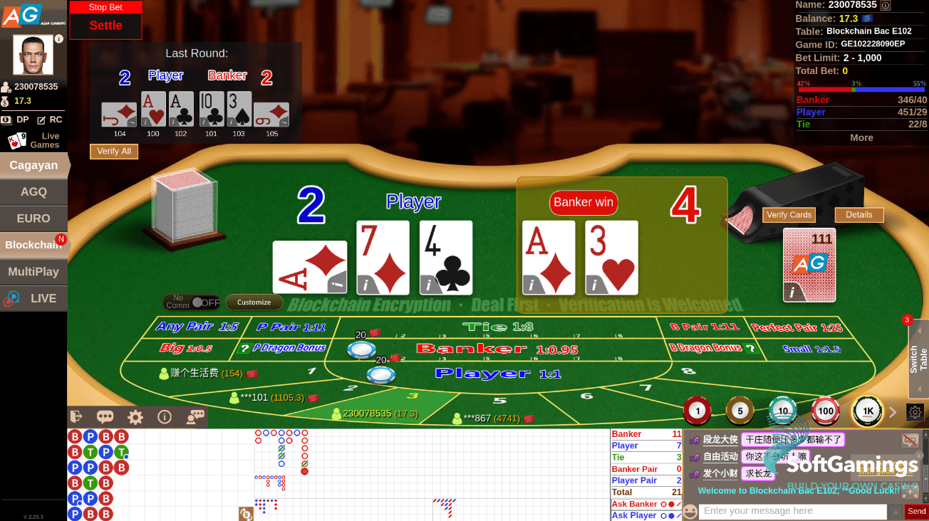 Blockchain Baccarat E102