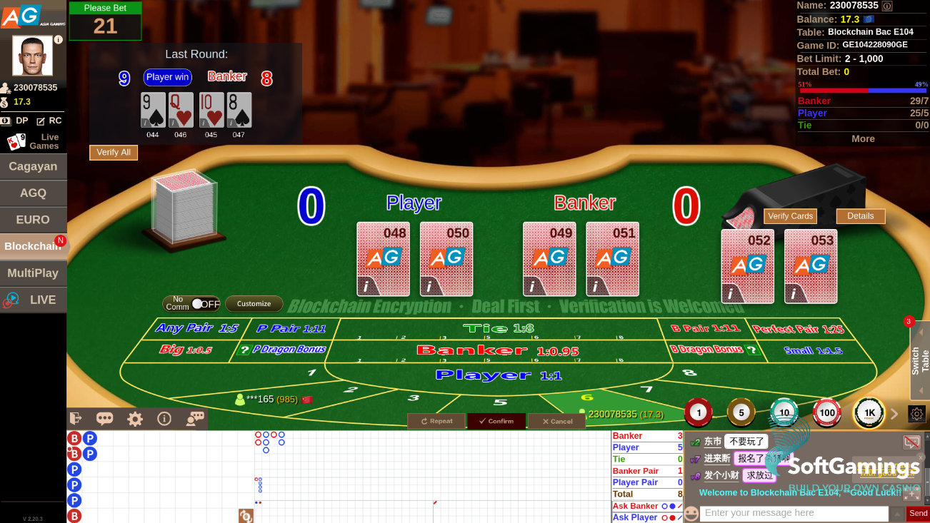 Blockchain Baccarat E104