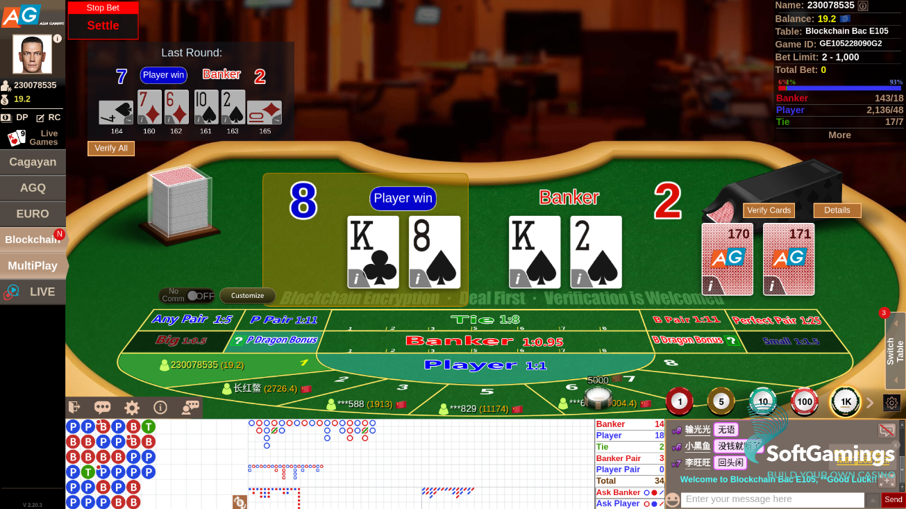 Blockchain Baccarat E105