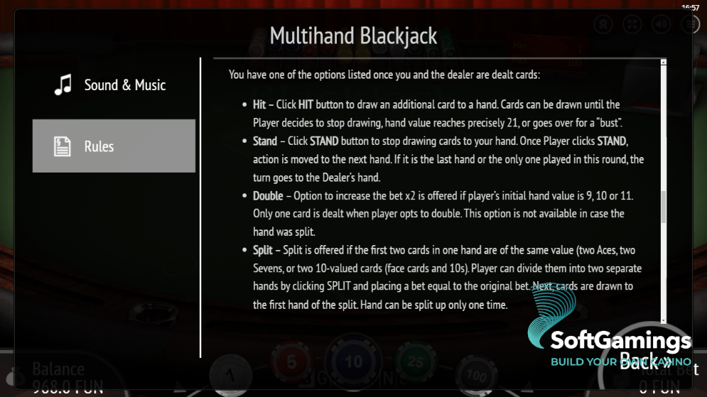 Multihand Blackjack