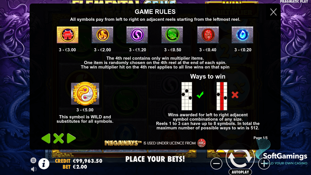 Elemental Gems Megaways