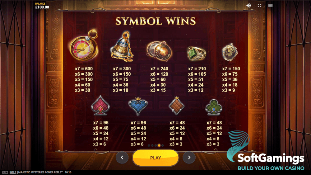 Majestic Mysteries Power Reels