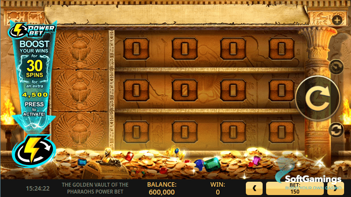 Golden Vault of the Pharaohs Power Bet